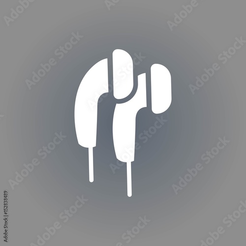Headphones icon stock vector illustration flat design
