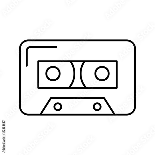 isolated audio cassette tape vector illustration