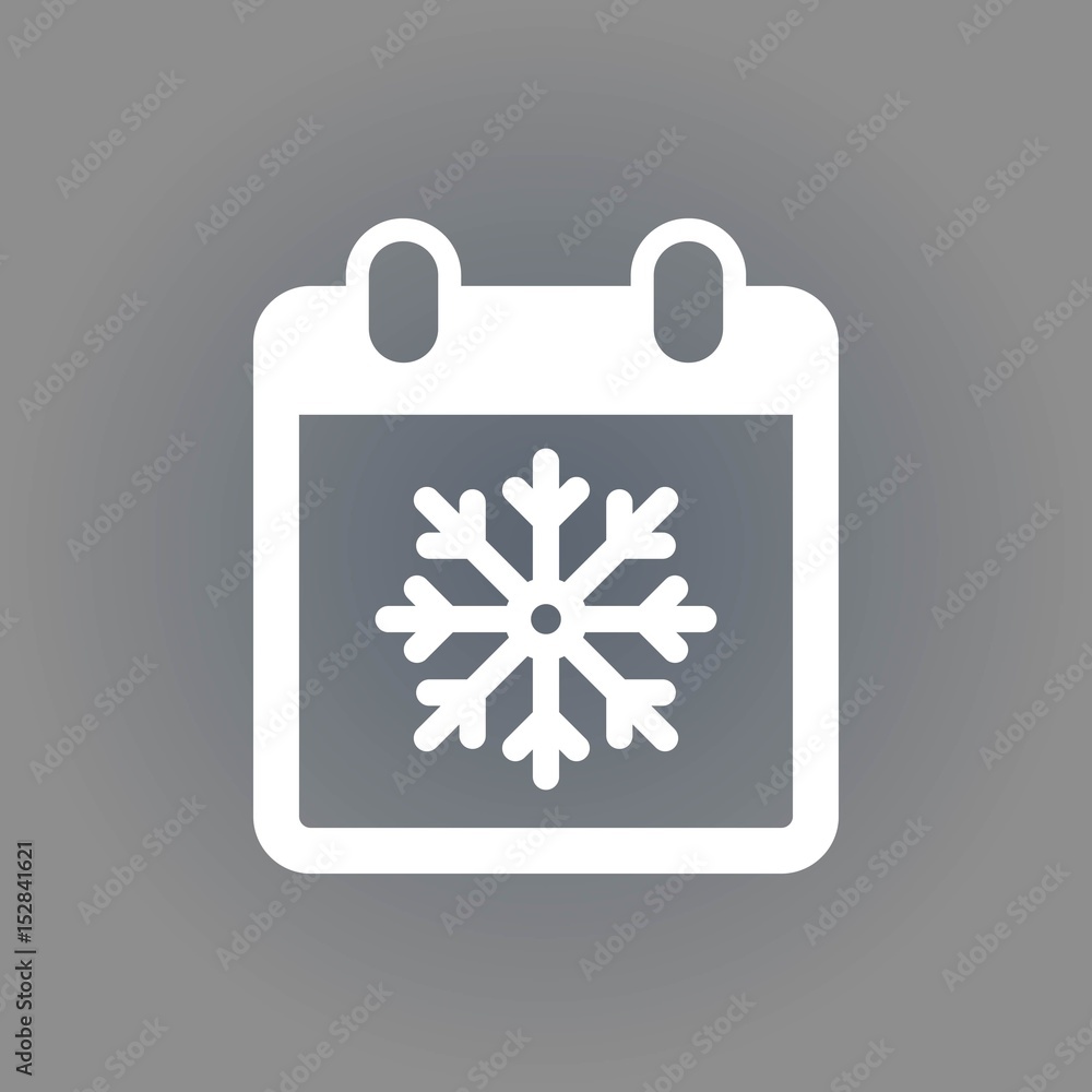 winter calendar icon stock vector illustration flat design winter calendar icon stock vector illustration flat design