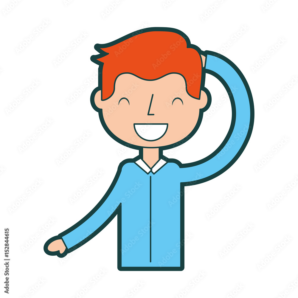 isolated smiling handsome icon boy vector illustration graphic illustration