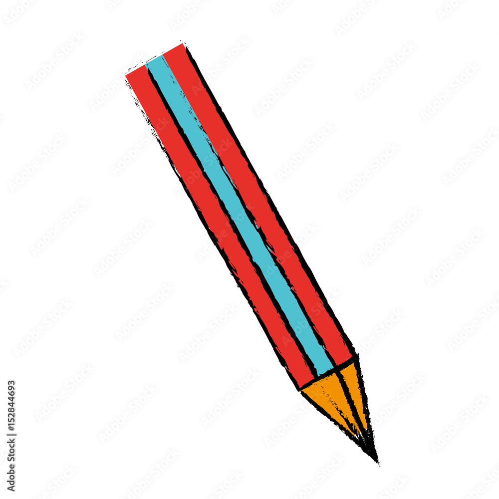 pencil utensil icon over white background. vector illustration - obrazy, fototapety, plakaty 