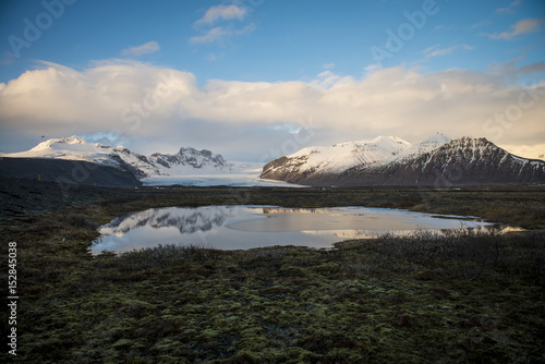 Reflections of Mountains at dusk 