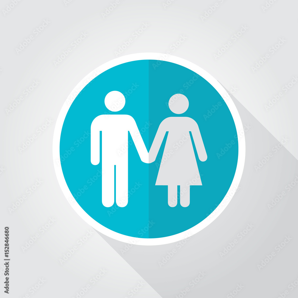 Fototapeta premium Family Icon Design Template. Couple Man and Woman