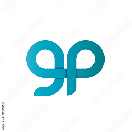 Initial Letter GP Rounded Lowercase Logo