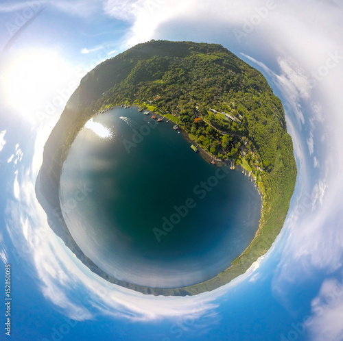 little planet lake of coatepeque 360