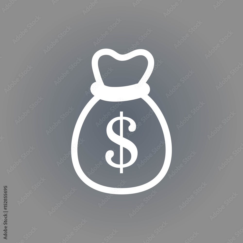 bag of money icon stock vector illustration flat design bag of money icon stock vector illustration flat design