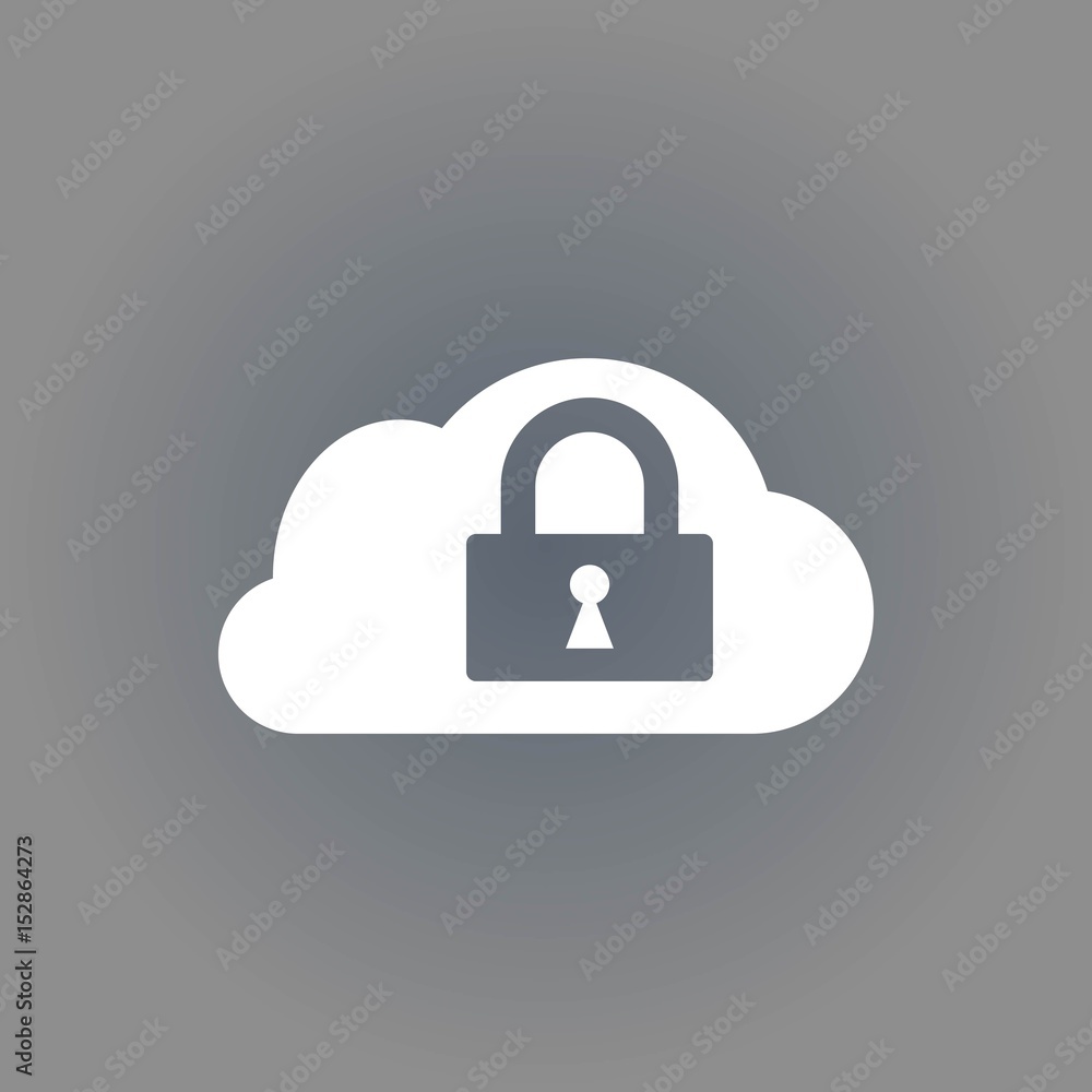 lock cloud icon stock vector illustration flat design lock cloud icon stock vector illustration flat design