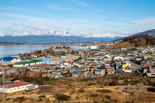 Ushuaia. Colourful houses in the Patagonian city, Argentina © Kseniya Ragozina