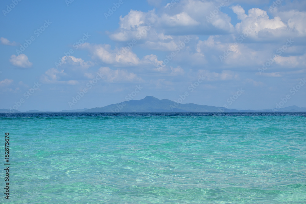 beautiful sea water with the island in background beautiful sea water with the island in background