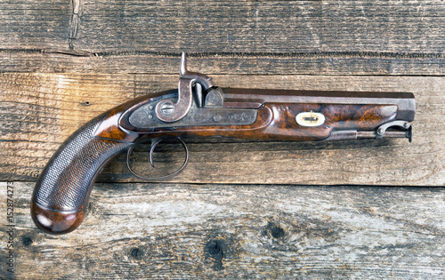 Antique Percussion Pistol. photo