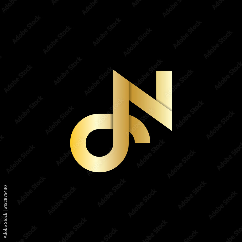 Initial Letter DN Rounded Lowercase Logo Initial Letter DN Rounded Lowercase Logo