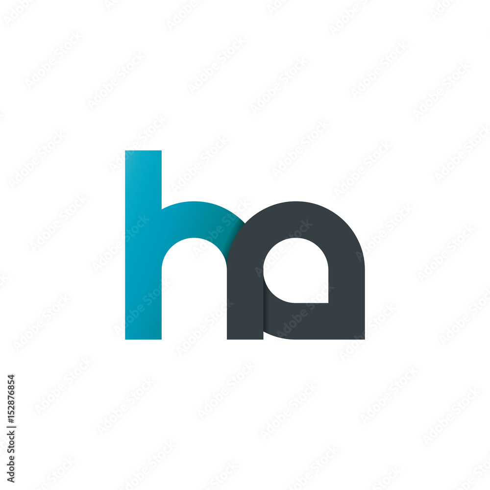 Initial Letter HA Rounded Lowercase Logo Initial Letter HA Rounded Lowercase Logo