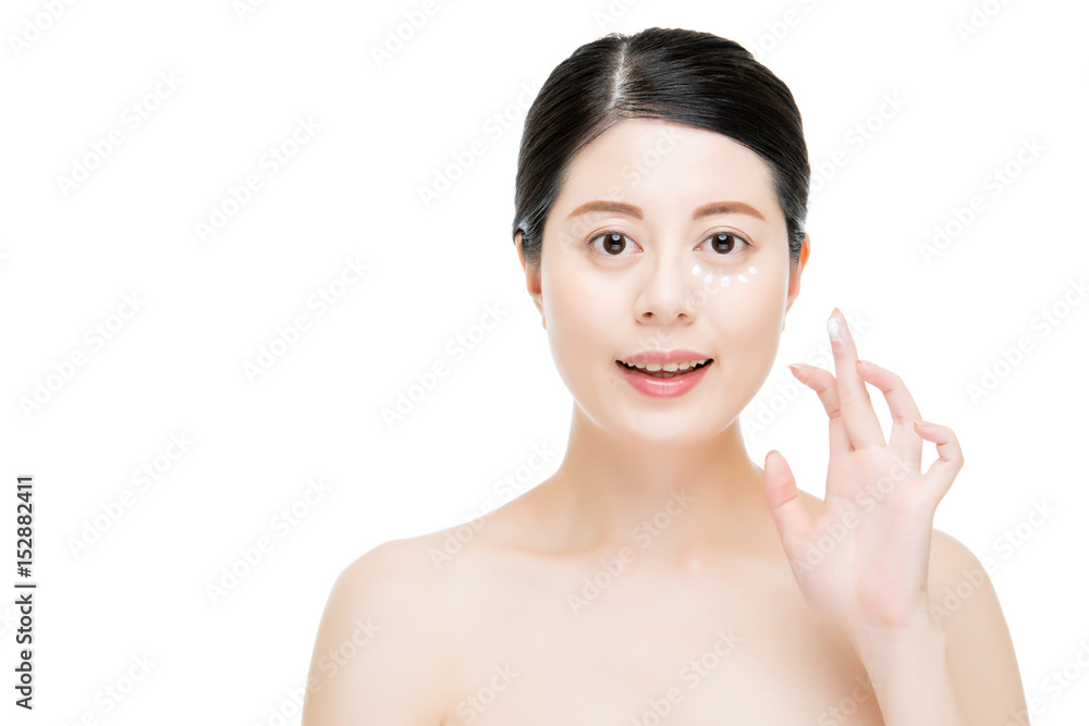 sunburn skin cream lines on woman face sunburn skin cream lines on woman face