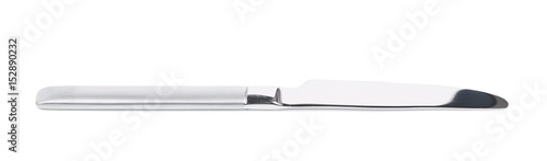 Metal dinner knife isolated
