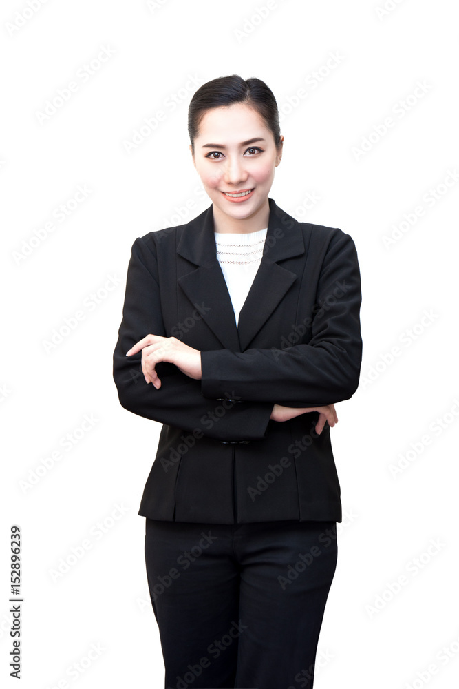 Young cute smiling business woman isolated on white background Young cute smiling business woman isolated on white background