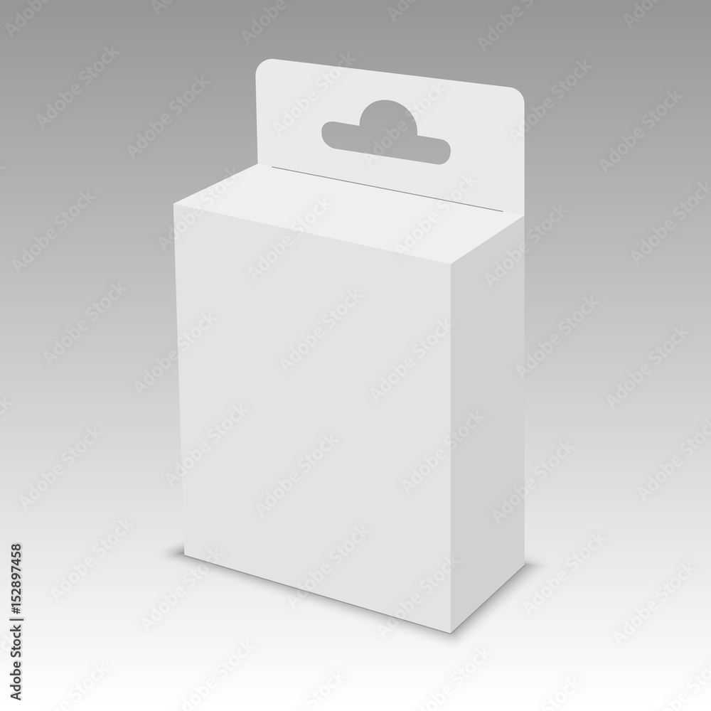 Vector hanging blank box. Mock up Vector hanging blank box. Mock up
