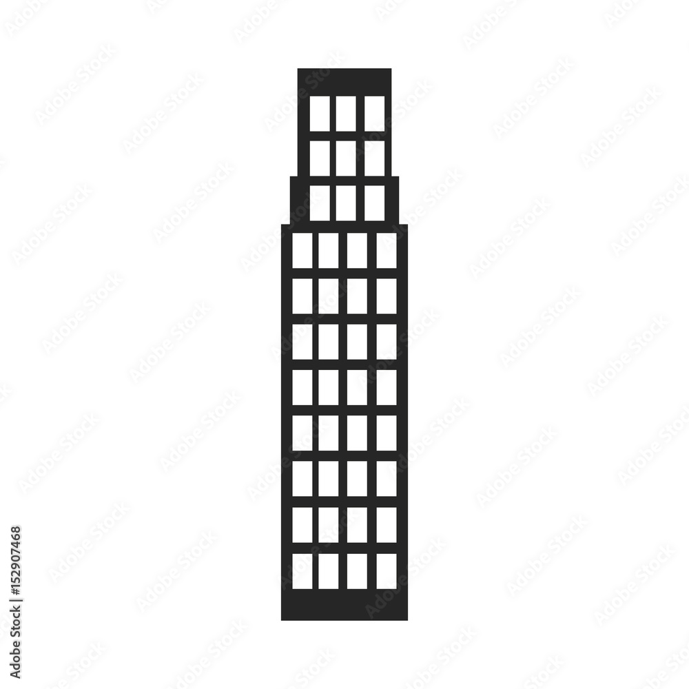 silhouette monochrome of building skyscraper vector illustration silhouette monochrome of building skyscraper vector illustration
