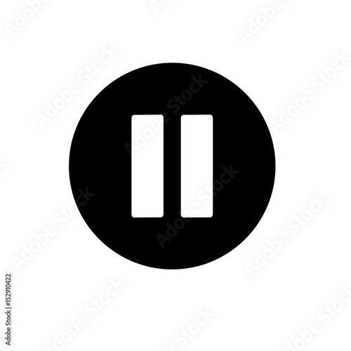 pause button. vector icon in linear style isolated on white. Audio or video icon.
