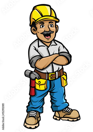 happy construction worker