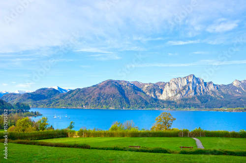 Beautiful landscape with Alps, Salzburger Land, Austria photo