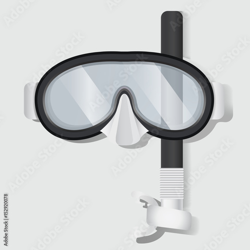 Snorkeling Scuba Mask Diving Equipment Vector Illustration
