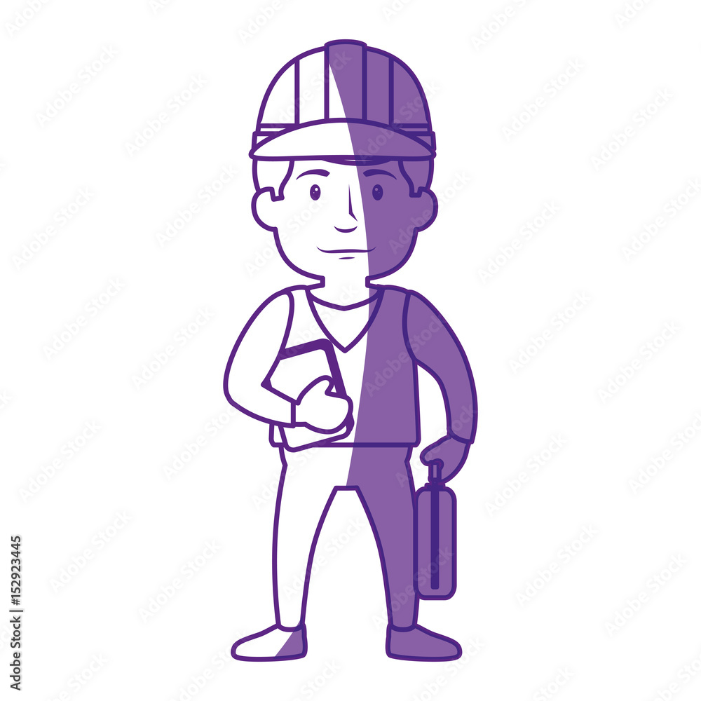 Worker man cartoon icon vector illustration graphic design Worker man cartoon icon vector illustration graphic design