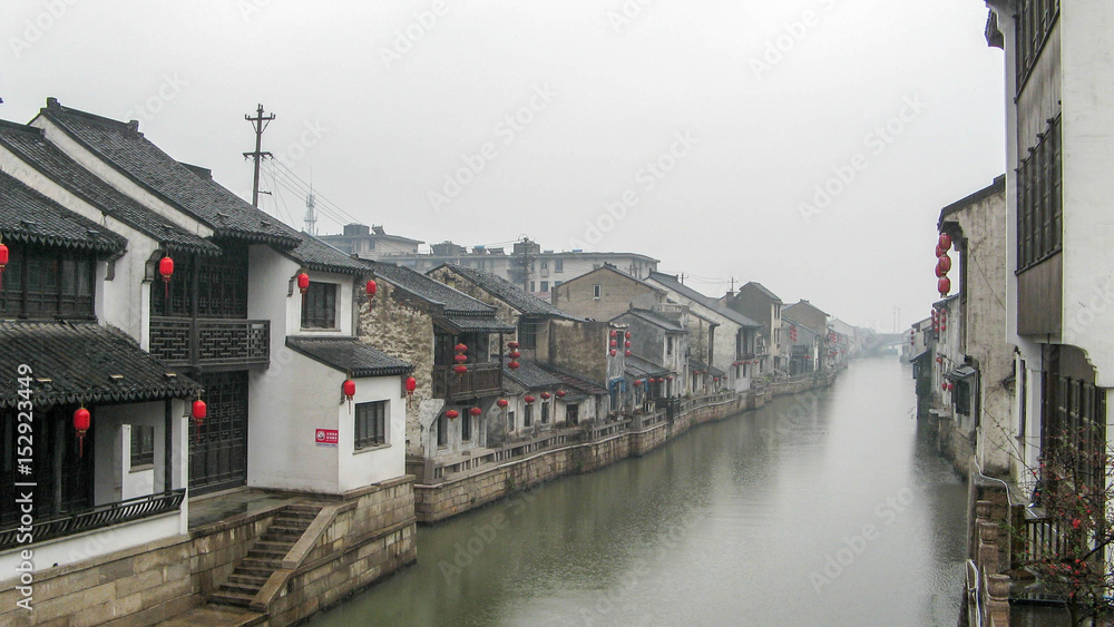 a view of river street in wuxi,China a view of river street in wuxi,China