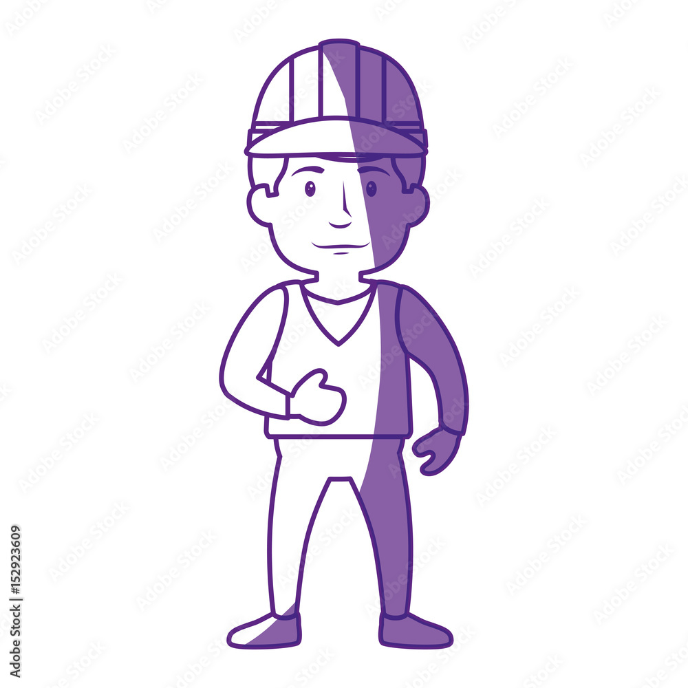 Worker man cartoon icon vector illustration graphic design Worker man cartoon icon vector illustration graphic design