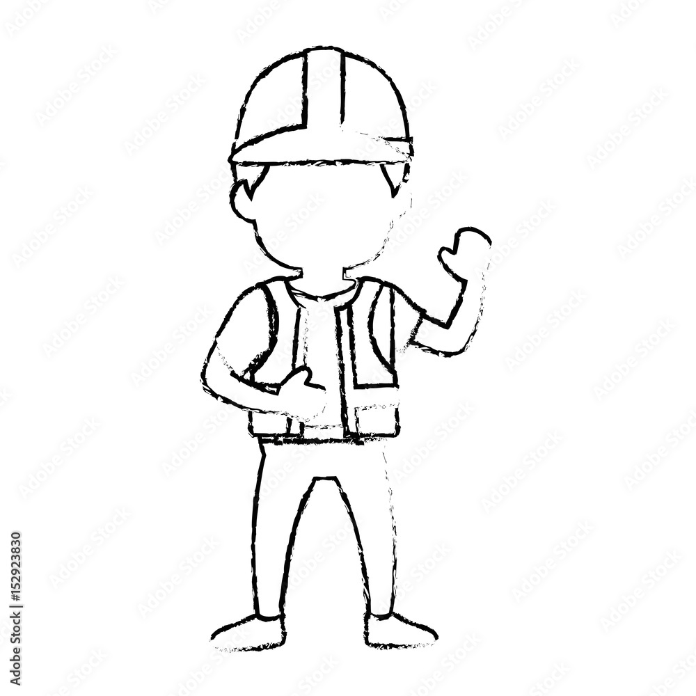 Worker man cartoon icon vector illustration graphic design Worker man cartoon icon vector illustration graphic design