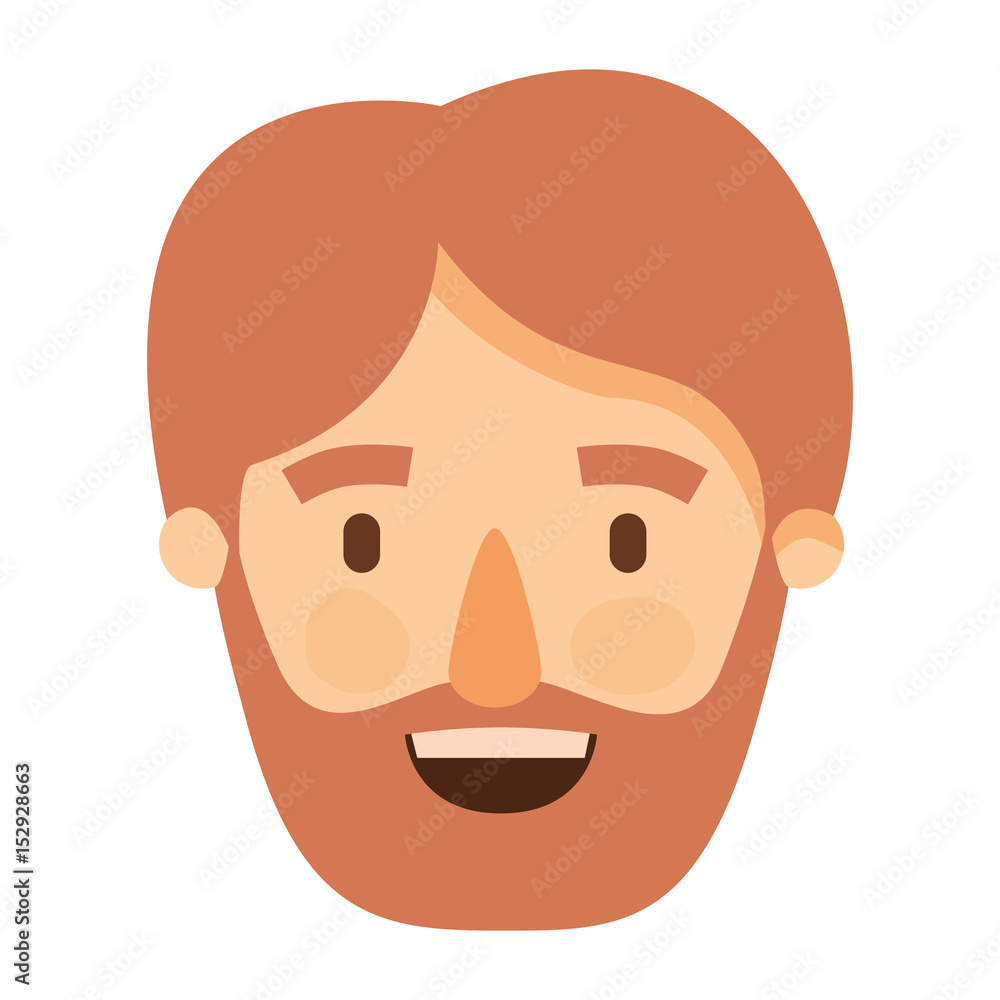 colorful image caricature front view old man with light brown hairstyle vector illustration colorful image caricature front view old man with light brown hairstyle vector illustration