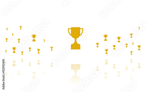 Pokal - Reflektierend Weiss