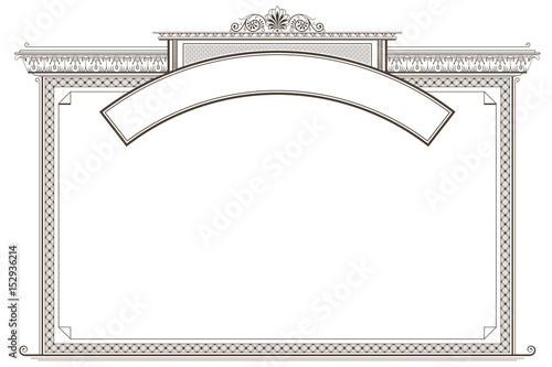 Decorative frame. Vector template.