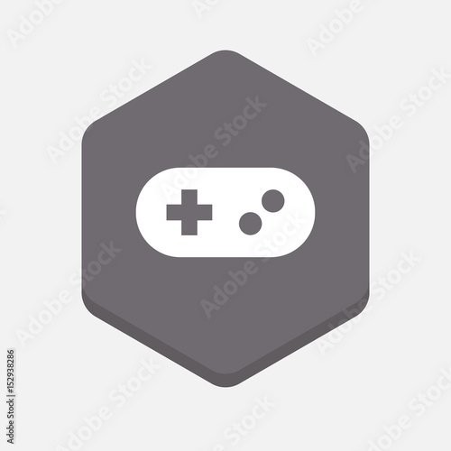 Isolated hexagonal signal with a game pad