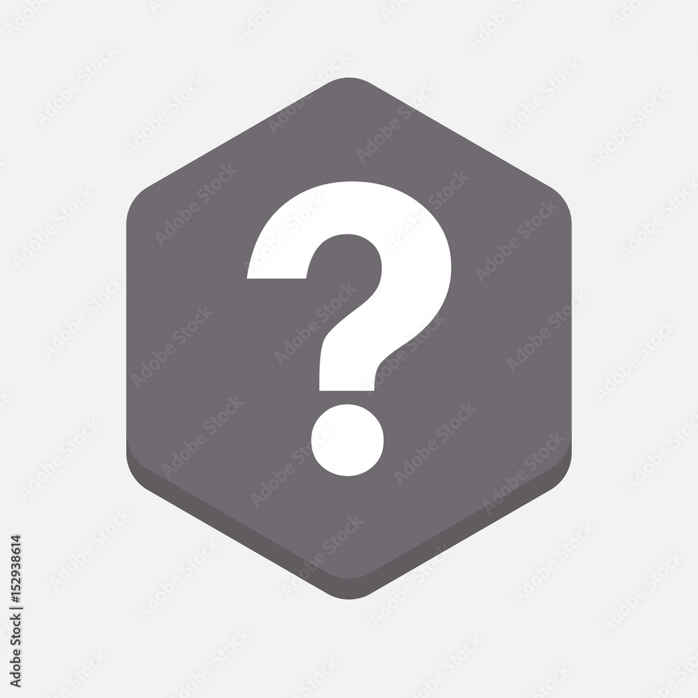 Isolated hexagonal signal with a question sign Isolated hexagonal signal with a question sign