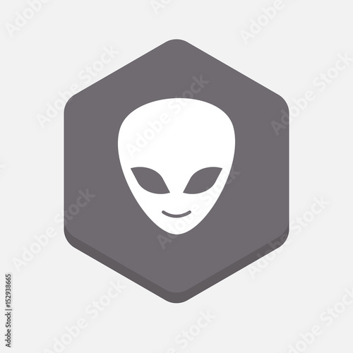 Isolated hexagonal signal with an alien face