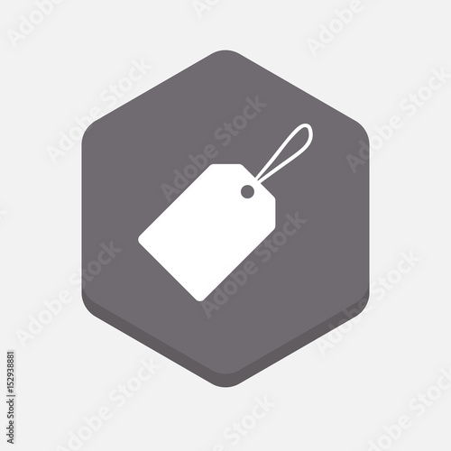 Isolated hexagonal signal with a label