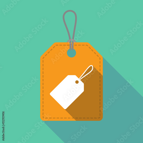 Long shadow product label with a label