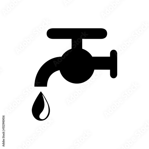 water faucet icon over white background. vector illustration
