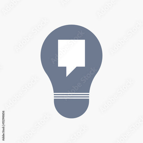 Isolated light bulb icon with a tooltip