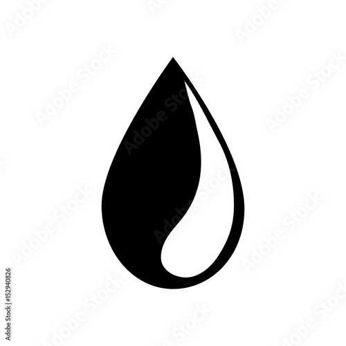 water drop icon over white background. vector illustration