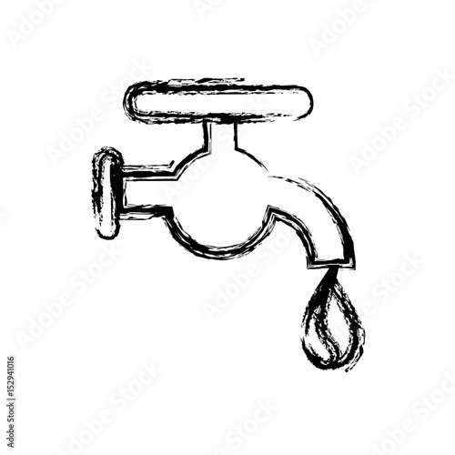 water faucet icon over white background. vector illustration
