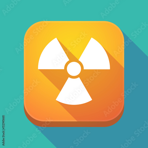 Long shadow app icon with a radio activity sign