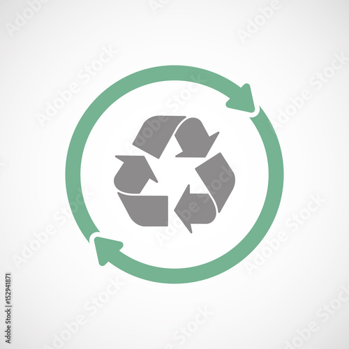 Isolated reuse icon with a recycle sign