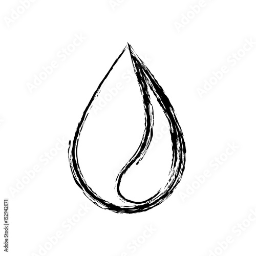 water drop icon over white background. vector illustration