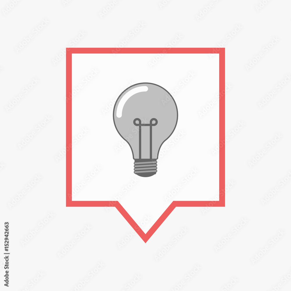 Isolated tooltip with a light bulb Isolated tooltip with a light bulb
