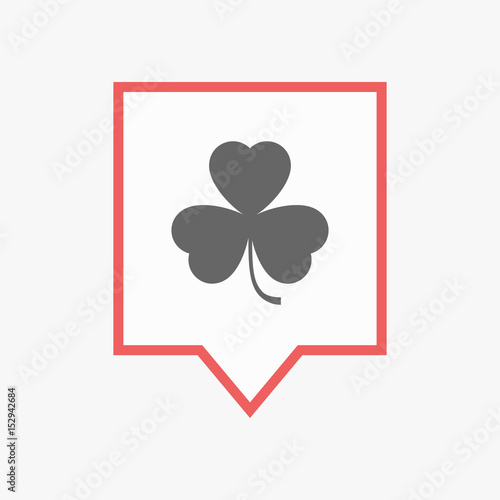 Isolated tooltip with a clover