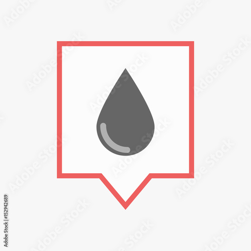 Isolated tooltip with a blood drop