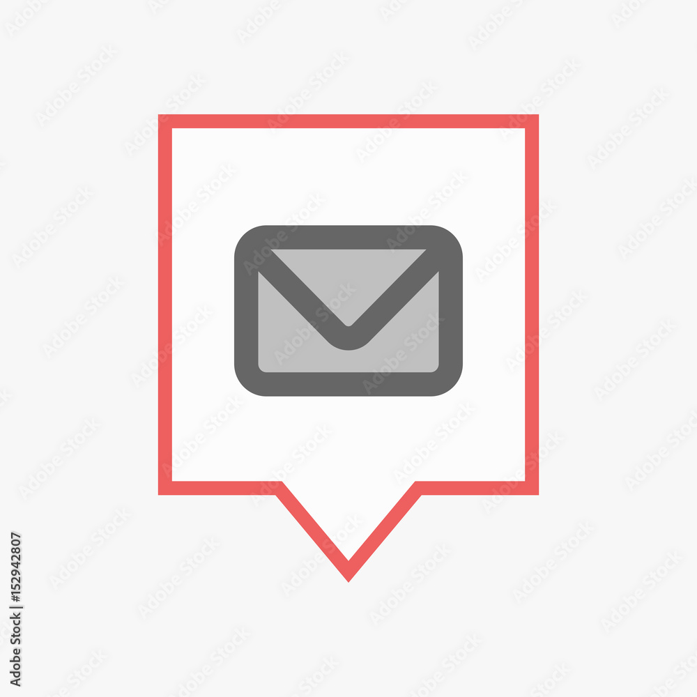 Isolated tooltip with an envelope Isolated tooltip with an envelope