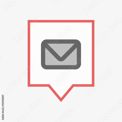 Isolated tooltip with an envelope