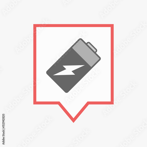 Isolated tooltip with a battery